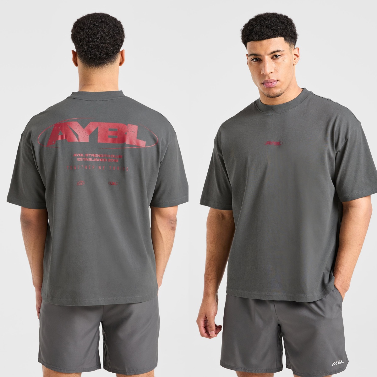 Streetwear Brand Red Logo - Kırmızı Logo Gücü Fitness Marka T-shirt