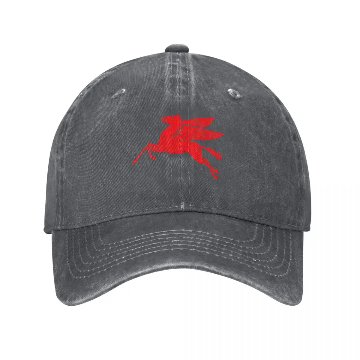 Streetwear Brand Red Logo - Mobil yağı vintage tabela logosu -